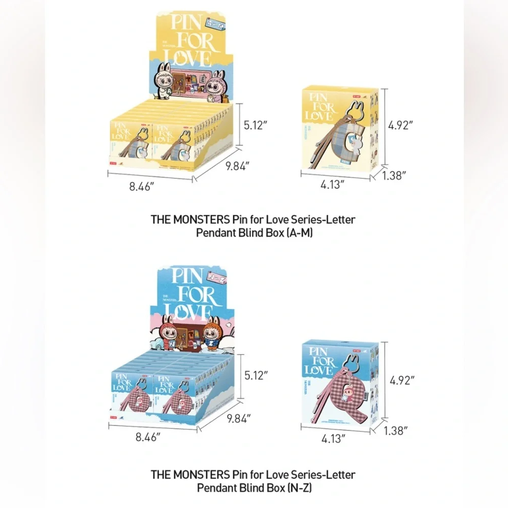 New/Sealed Letter❗️O❗️Pop Mart Pin for Love Blind Box